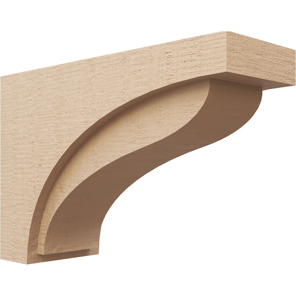 Ekena Millwork 8"W x 24"D x 16"H Classic Helena Rough Cedar Woodgrain TimberThane Corbel, Primed Tan CORUR08X24X16HELRCPR - main